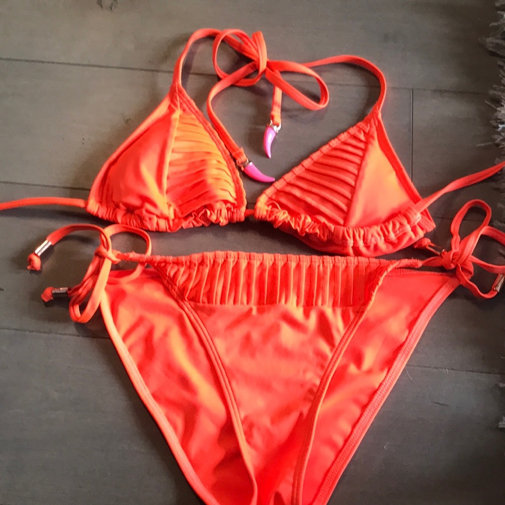 H&M Orange Bikini 6 Top 4 Bottom